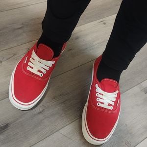 Men's Vans Authentic 10.5 Red